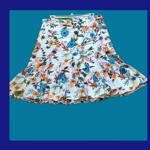 Fit and Flare Pleated Floral Skirt by Investments